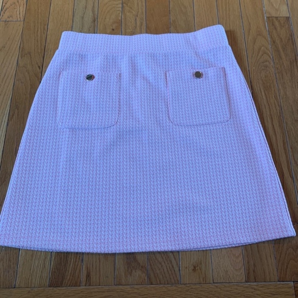Ann Taylor Loft Pink & White Tweed Skirt Small.